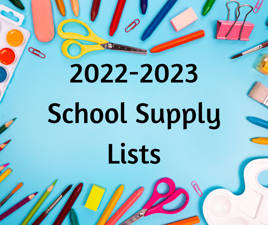 2022-2023 School Supply Lists