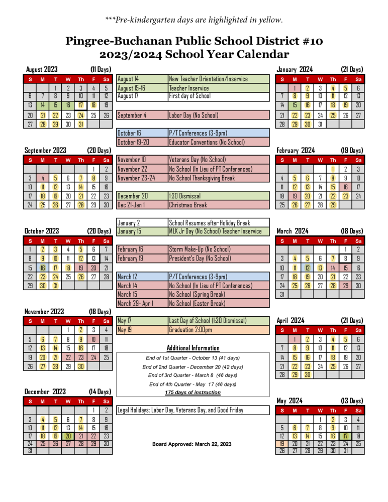 PreK Schedule