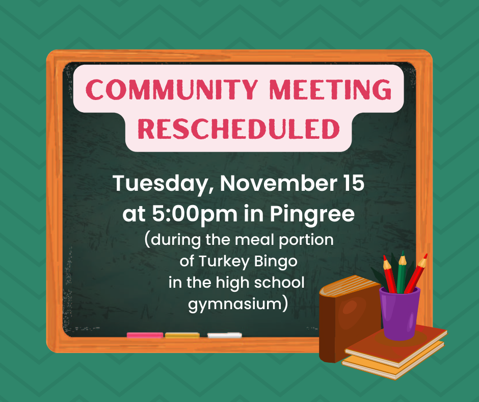 Community Meeting Rescheduled